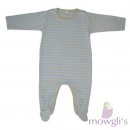 Overall Interlock blau-sand gestreift
